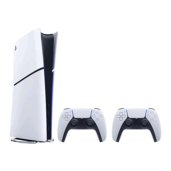 PlayStation 5 Slim (E-Chassis) (Digital Edition) - Two Dualsense Wireless Controller Bundle