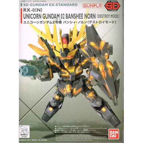 Bandai - 600 (BB) (0265) SD Gundam EX-Standard 015 Unicorn Gundam 02 Banshee Norn (Derstroy Mode) (65628MK) (Model kit)