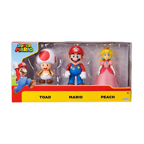Nintendo Super Mario Bros (Toad,Mario,Peach)(Figurine)(Jakks Pacific)