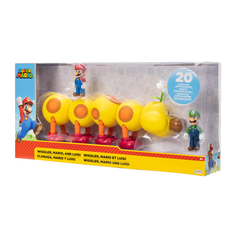 Super Mario, Luigi & Soda Jungle Wiggler (Figurine)(Jakks Pacific)