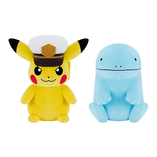 Pokemon Big Plush Captain Pikachu & Quagsire (Plushie)(Banpresto)