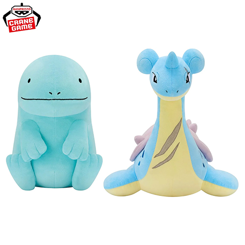 Pokemon Big Plush - Quagsire & Lapras, One Of The Six Heroes (Plushie)(Banpresto)