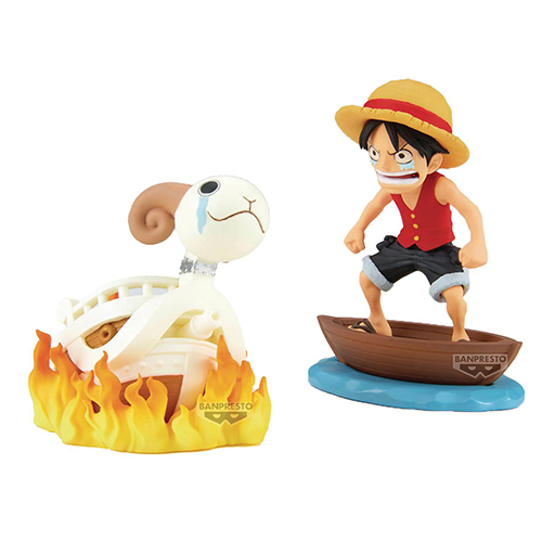 One Piece World Collectable Figure Log Stories - Monkey D. Luffy & Going Merry (Figurine)(Banpresto)