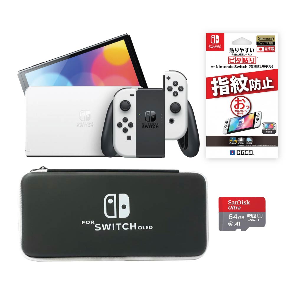 Nintendo Switch OLED (White) Starter Pack (With 64GB) 