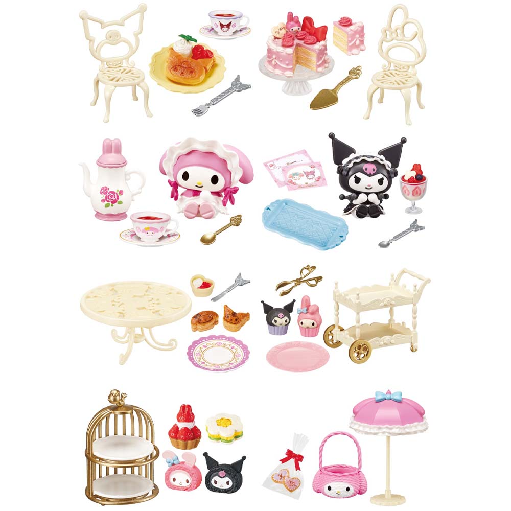 Re-Ment My Melody Tea Party (Kuromi)(Blind Box)(Set)