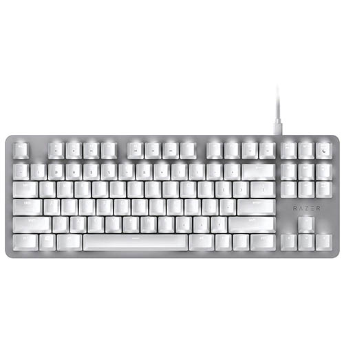 Razer BlackWidow Lite Orange Switch Keyboard (Mercury White) 