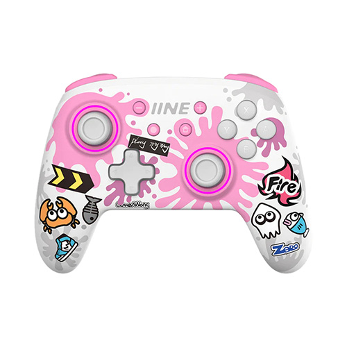 iiNE Nintendo Switch Pro Controller - (Splatoon 3 White & Pink)(L696)